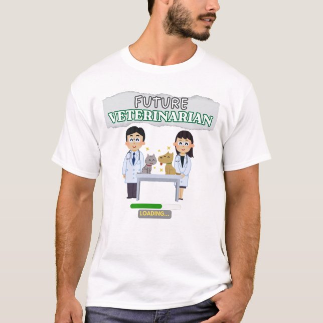 Future Veterinarian Loading – Vet Student Design T-Shirt (Vorderseite)