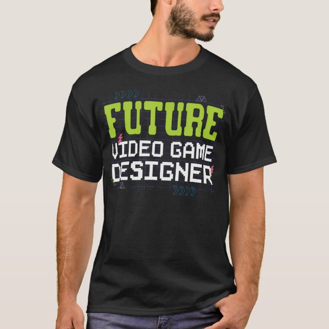 Future Video Game Designer For Kids Game Developer T-Shirt (Vorderseite)