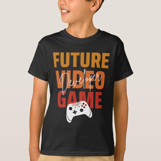 Future Video Game Developer - Funny Game Designer T-Shirt (Vorderseite)