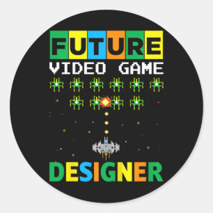 Future Video Game Developer Kinderspiel Design Runder Aufkleber