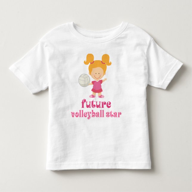 Future Volleyball Star (Girls) Kleinkind T-shirt (Vorderseite)