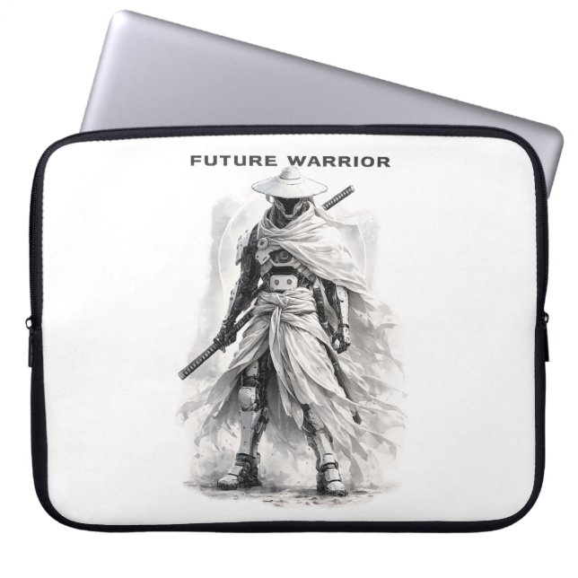 Future Warrior Laptop-Hülle - Cyberpunk Samurai Laptopschutzhülle (Vorderseite)