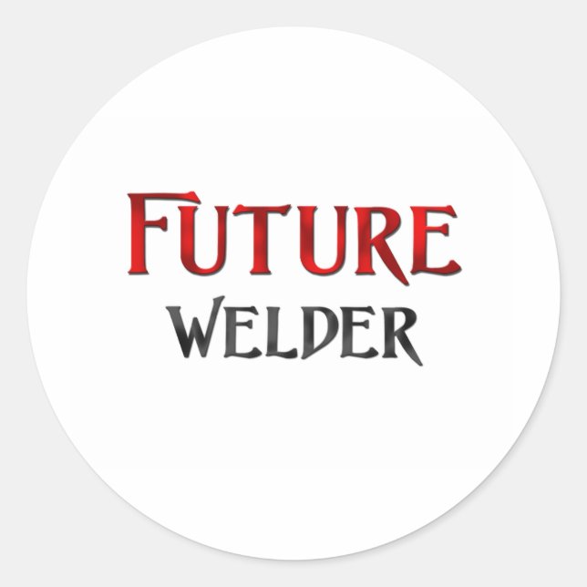 Future Welder Runder Aufkleber (Vorderseite)