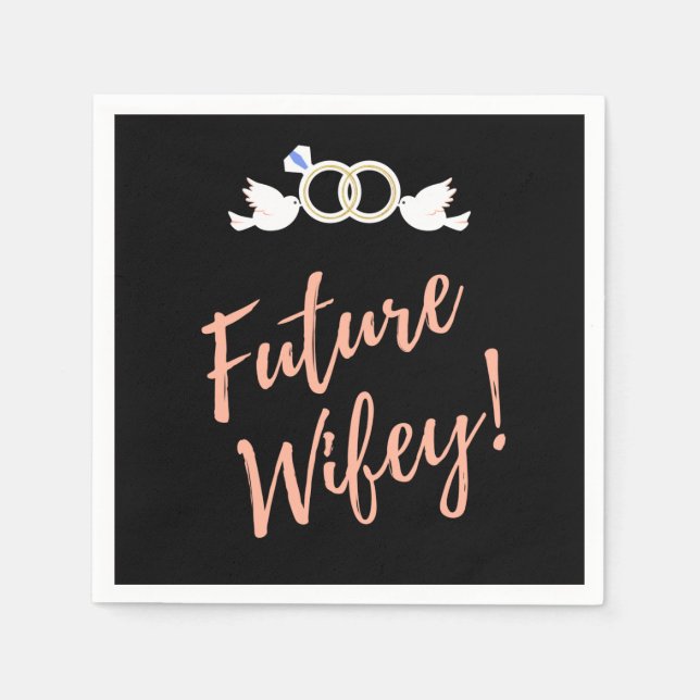 Future Wifey Love Birds Serviette (Vorderseite)