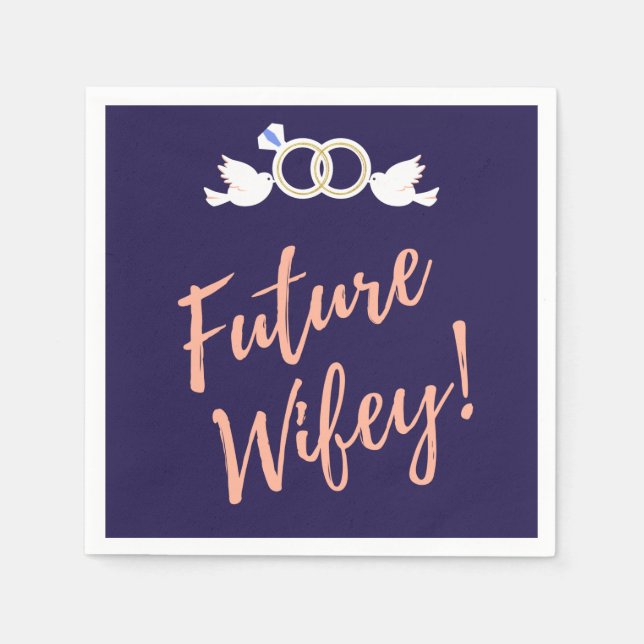 Future Wifey Love Birds Serviette (Vorderseite)