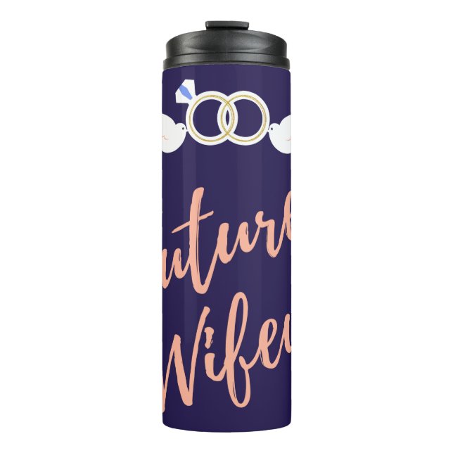 Future Wifey Love Birds Thermosbecher (Vorderseite)