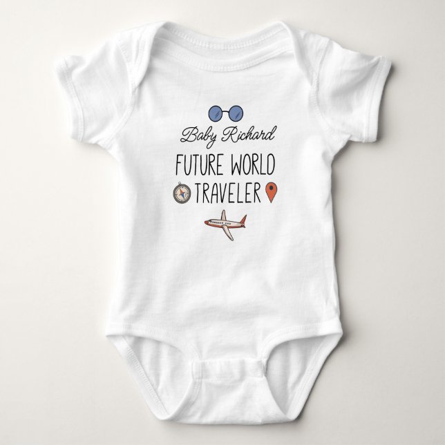 Future World Traveller Baby Strampler (Vorderseite)