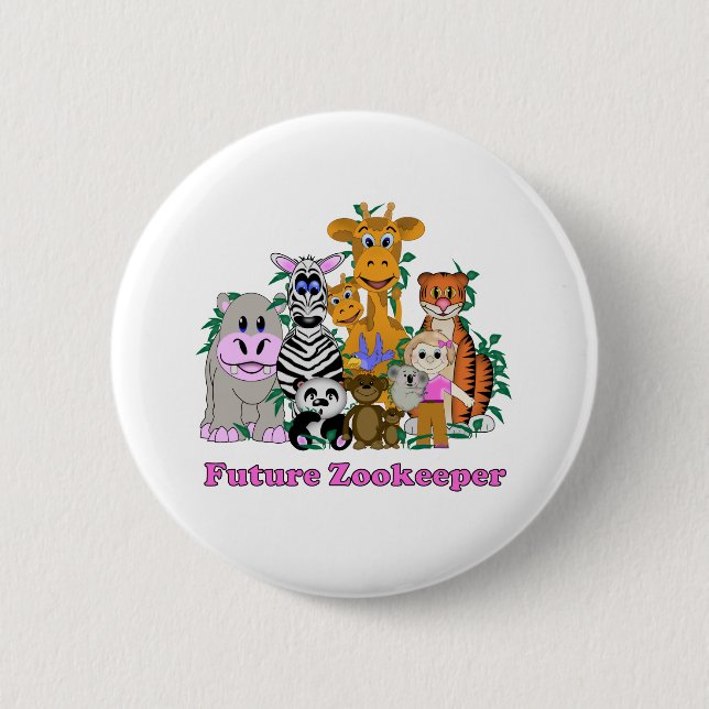 Future Zookeeper Girl Button (Vorderseite)