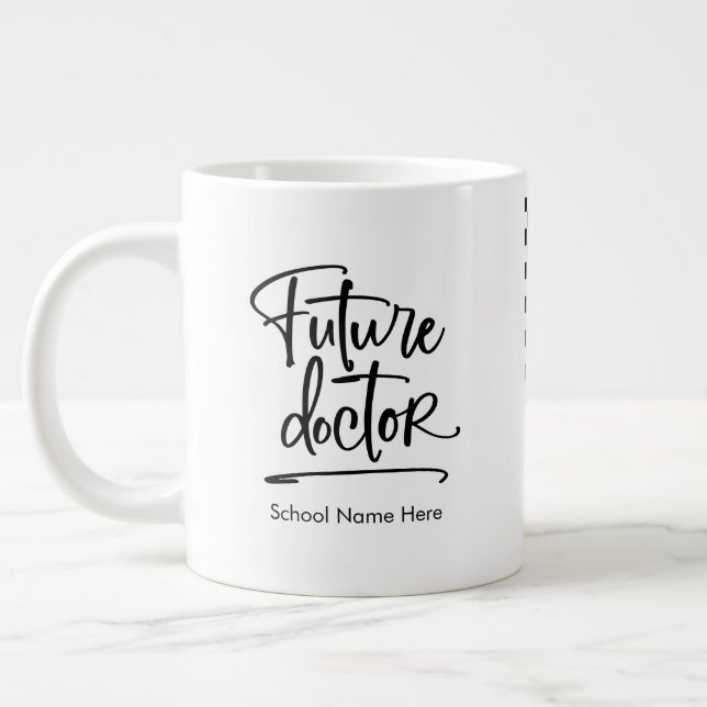 Futured Doctor Personalisiert Checkered Jumbo-Tasse (Links)