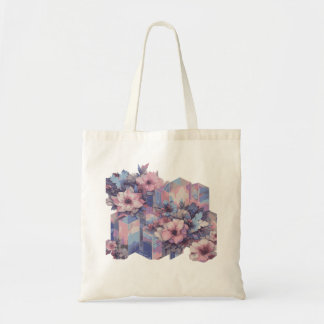 Futurismus Tinted Blumendesign Tote Bag Tragetasche