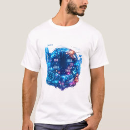 Futuristic Astronaut Tech T‑Shirt for Men T-Shirt