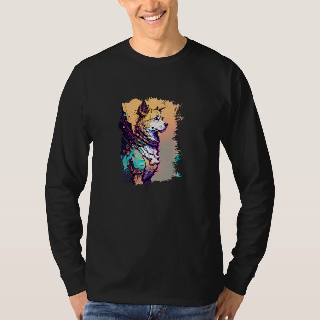 Futuristic Canine Retriever Long Sleeve T-Shirt (Vorderseite)