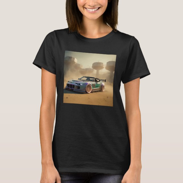 Futuristic Classic Sports Car Race Racing Alien Pl T-Shirt (Vorderseite)