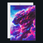 Futuristic Cosmic Neon Leopard  Feiertagskarte<br><div class="desc">A powerful cosmic leopard emerging from vibrant clouds of neon pink,  electric blue,  and deep violet.</div>