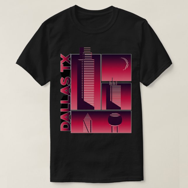 Futuristic Dallas Texas TShirt (Design vorne)