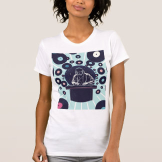 Futuristic DJ in Space: Vinyl Orbit" T-Shirt