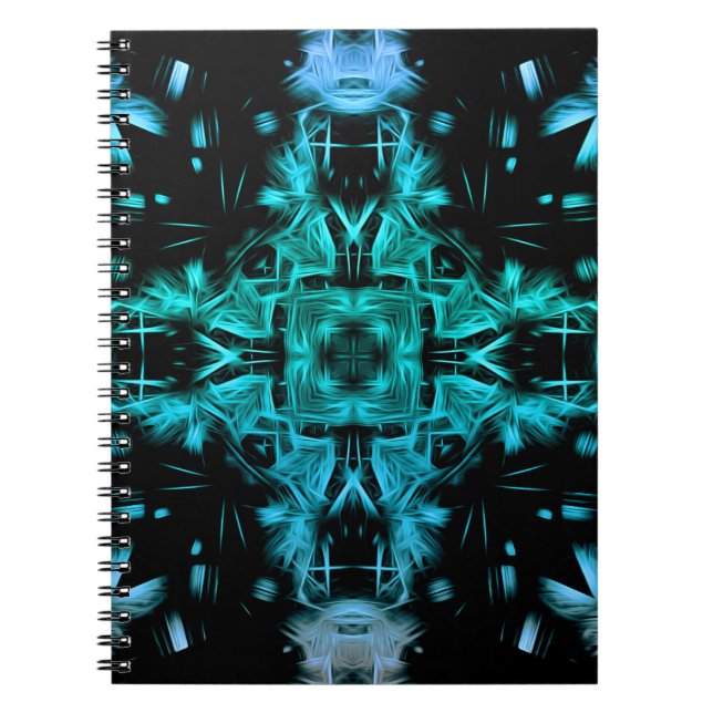 Futuristic Electric Plasma Fractal Design Notizblock (Vorderseite)