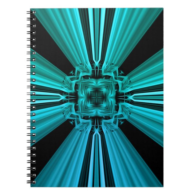 Futuristic Electric Plasma Fractal Design Notizblock (Vorderseite)