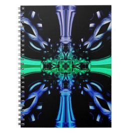 Futuristic Electric Plasma Fractal Design Notizblock