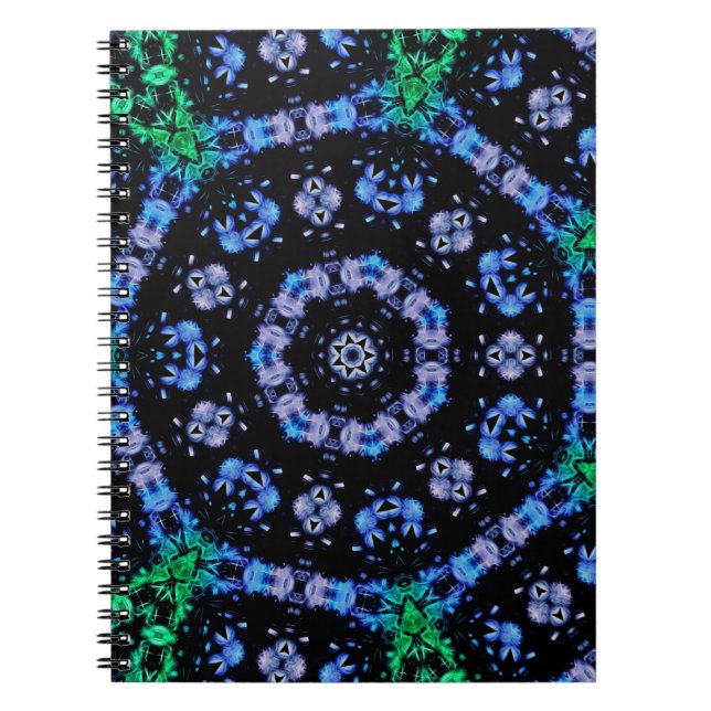 Futuristic Electric Plasma Fractal Design Notizblock (Vorderseite)