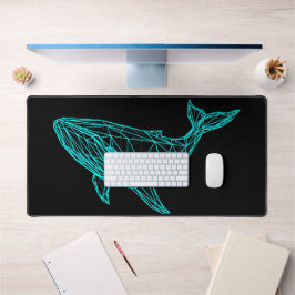 Futuristic Geometric Whale Desk Mat Schreibtischunterlage