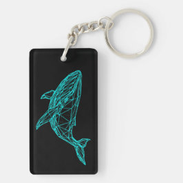 Futuristic Geometric Whale Keychain Schlüsselanhänger