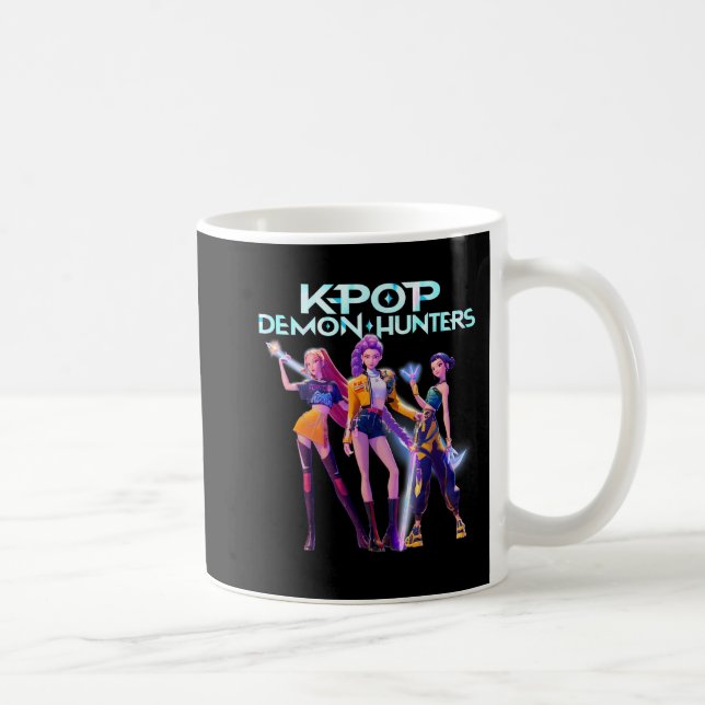 Futuristic K-Pop Style Cyberpunk Girl Group    Kaffeetasse (Rechts)