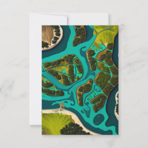 Futuristic Marshlands Dankeskarte