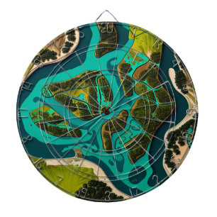 Futuristic Marshlands Dartscheibe