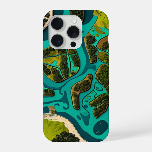 Futuristic Marshlands iPhone Hülle (Rückseite)
