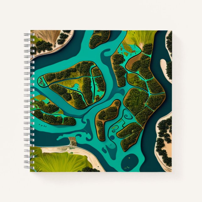 Futuristic Marshlands Notizbuch (Vorderseite)