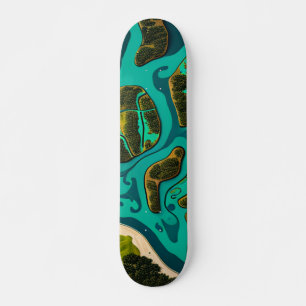 Futuristic Marshlands Skateboard