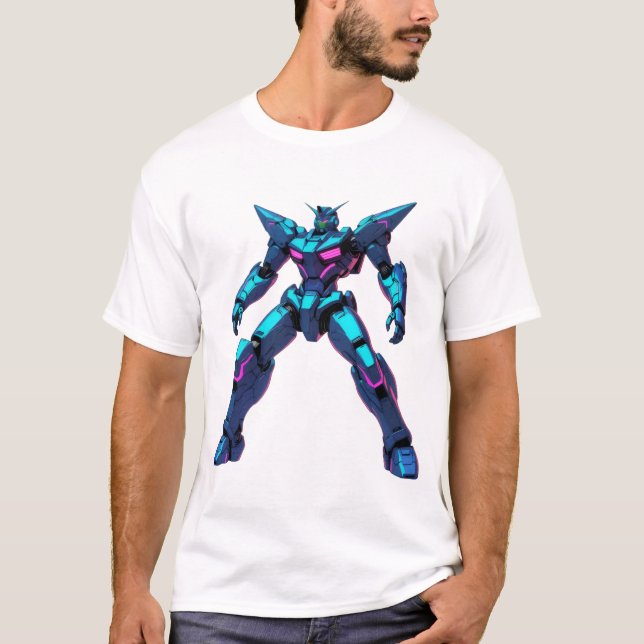 Futuristic Mecha Warrior T-Shirt (Vorderseite)