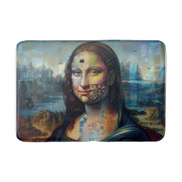 Futuristic Mona Lisa Bath Mat Badematte