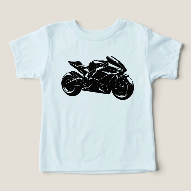 Futuristic Motorcycle Black White Vector  (Design Vorderseite)