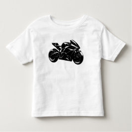 Futuristic Motorcycle Black White Vector  Kleinkind T-shirt