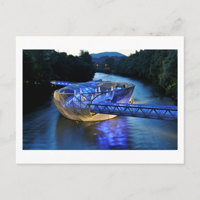 Futuristic Murinsel (Mur Island), Graz, Österreich Postkarte (Vorderseite)