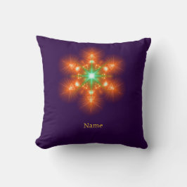 Futuristic Neon Glow Flower Graphic Kissen