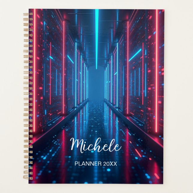 Futuristic Neon Planner | Cyberpunk Digital Planer (Vorderseite)