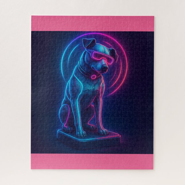 Futuristic Nipper RCA Victor Dog Puzzle (Vertikal)