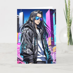Futuristic Pop Star 0001 Dankeskarte