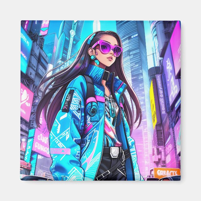 Futuristic Pop Star 0002 Magnet (Vorne)