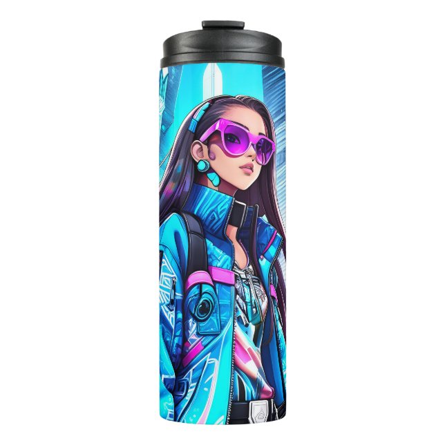 Futuristic Pop Star 0002 Thermosbecher (Vorderseite)