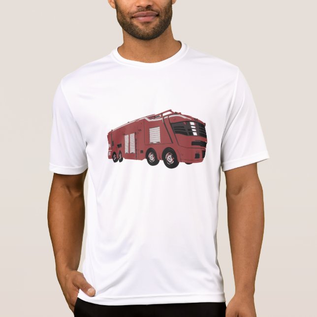 Futuristic Red Sci-Fi Command Vehicle T-Shirt (Vorderseite)