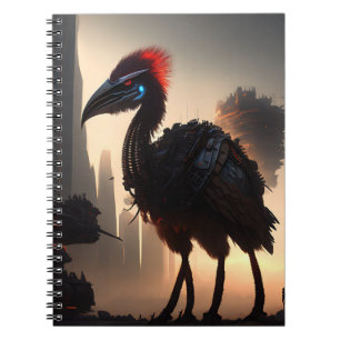 Futuristic Robot Australian Emu, Notebook Notizblock