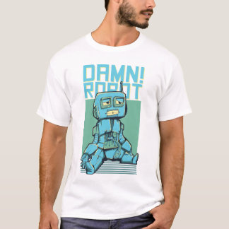 Futuristic Robot Illustration - Cybernetic Tech Ar T-Shirt