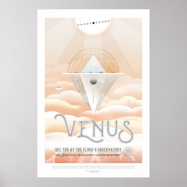 Futuristic Space Poster - Venusisches Observatory  (Vorne)