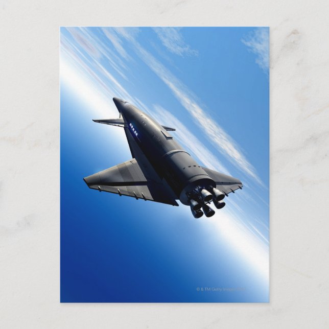 Futuristic Space Shuttle Postkarte (Vorderseite)