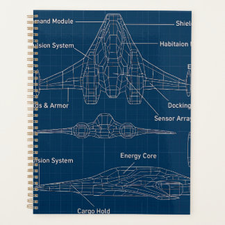 "Futuristic Spacecraft Blueprint Art" Planer