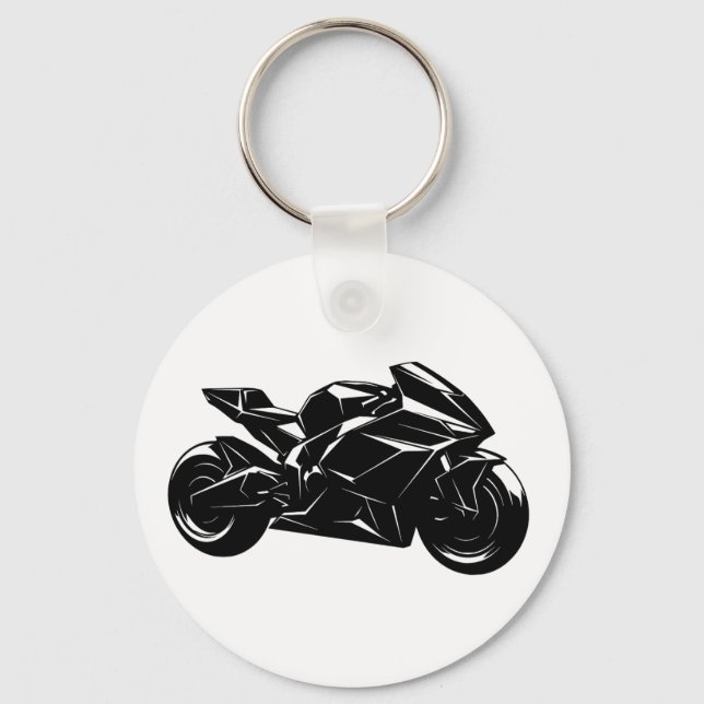 Futuristic Sport Motorcycle Design Schlüsselanhänger (Vorderseite)